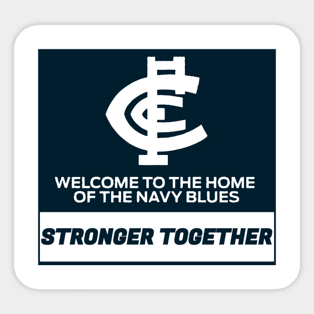 Carlton Football Club: WELCOME TO THE HOME OF THE NAVY BLUES Sticker by exploring time